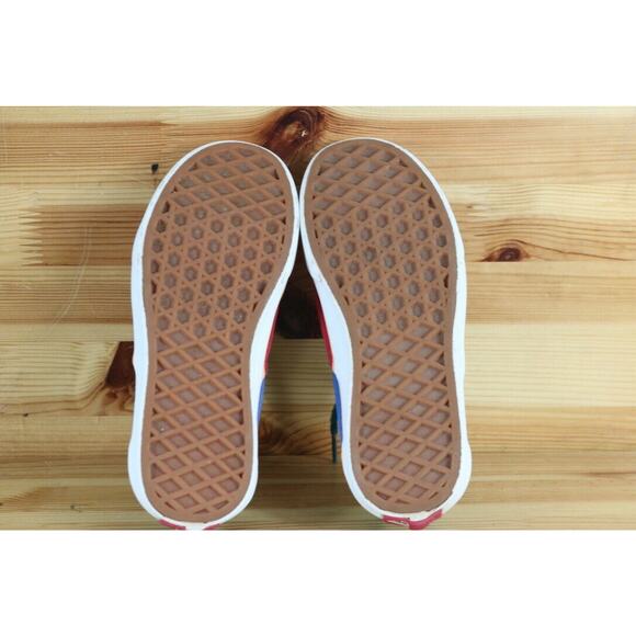 Vans Kids Sneakers Sz 13 Primary Color Block Red Yellow Era Skate Shoes - Picture 5 of 7